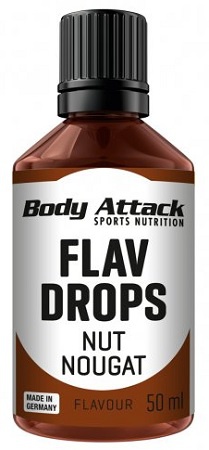 Levně Body Attack Flav Drops 50 ml - Nugátový oříšek