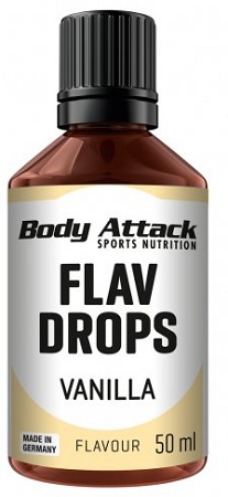 Levně Body Attack Flav Drops 50 ml - Vanilka