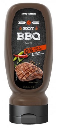 Levně Body Attack Sauce 320 ml - Hot BBQ