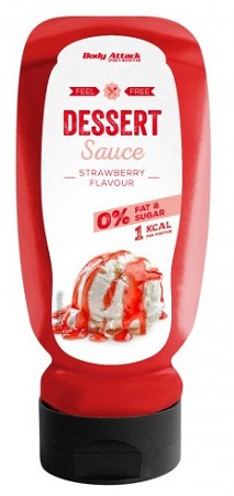 Levně Body Attack Dessert Sauce 320 ml - Jahoda