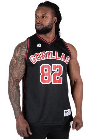 Gorilla Wear Pánské tílko San Mateo černá/červená - XL