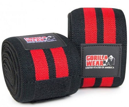 Gorilla Wear Kolenní bandáže 2 m - černá/červená