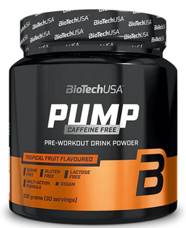 Biotech USA BiotechUSA Pump Caffeine free 330 g - tropické ovoce