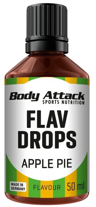 Levně Body Attack Flav Drops 50 ml - jablečný koláč