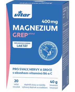 Levně Enervit Vitar Magnézium 400 mg 20 sáčků - grep
