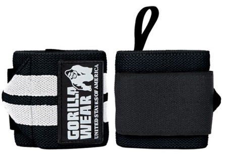 Gorilla Wear Bandáže na zápěstí PRO - černá/bílá