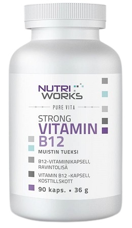 Levně NutriWorks Strong Vitamin B12 90 kapslí