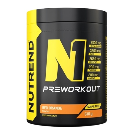 Nutrend N1 PRE-WORKOUT 510 g - červený pomeranč