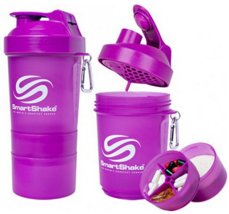 Levně SmartShake Series 600ml - neonově purpurová