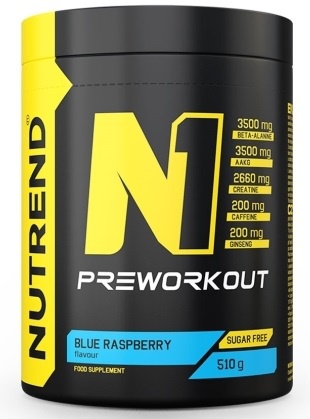 Nutrend N1 PRE-WORKOUT 510 g - modrá malina