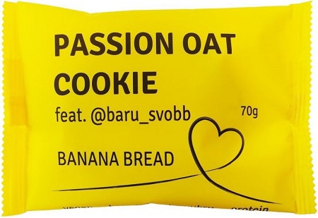 Levně Passion Bar Passion Cookie 70 g Banana Bread (vegan) @baru_svobb