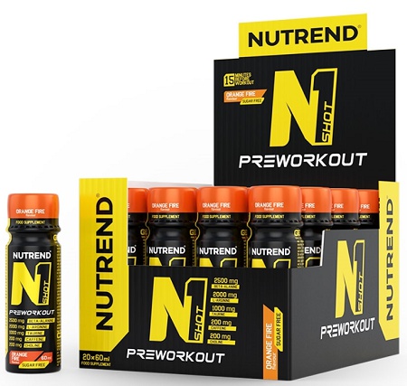 Nutrend N1 PRE-WORKOUT Shot 20x60 ml - pomeranč