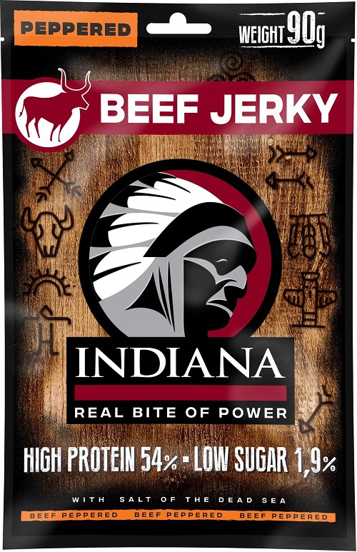 Indiana Jerky sušené maso 90 g - Hovězí Peppered