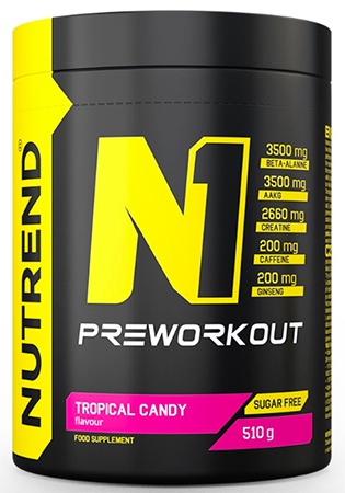 Nutrend N1 Pre-Workout 510 g Příchuť: Tropický bonbón
