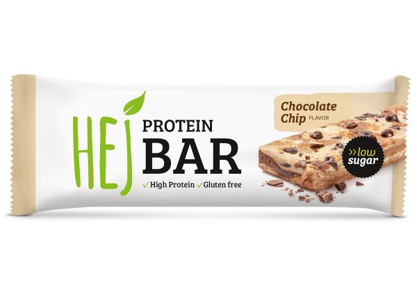Levně HEJ Protein Bar 60 g - Chocolate Chip