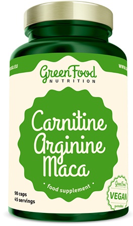 Levně GreenFood Carnitin Arginin Maca 90 kapslí