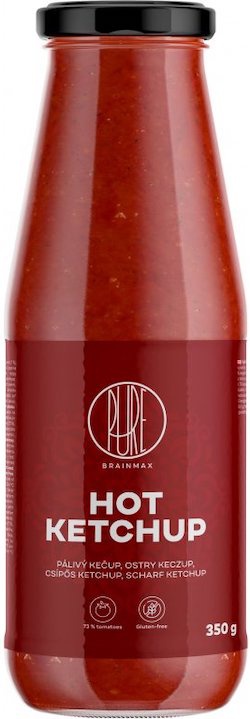 Levně BrainMax Pure Ketchup - hot (ostrý kečup) 350 g