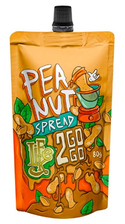 Lifelike 2GOGO 80 g - peanut spread (arašídy jemné)