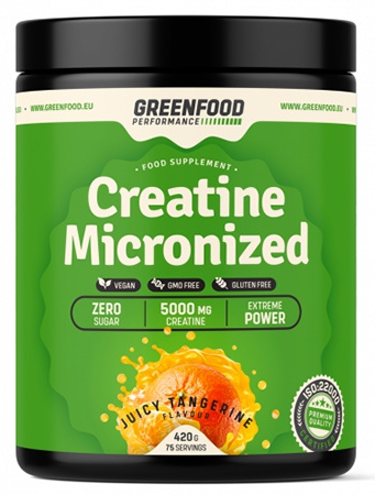 Levně GreenFood Performance Creatine Micronized 420 g - Mandarinka