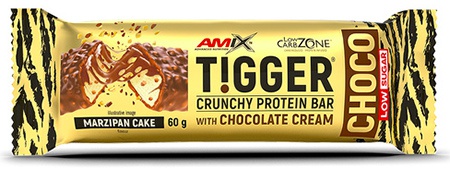 AMIX TiggerZero CHOCO Protein Bar, 60 g Příchuť: Marcipánový dort