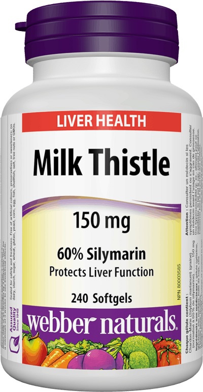 Levně Webber Naturals Milk Thistle 150 mg 240 kapslí