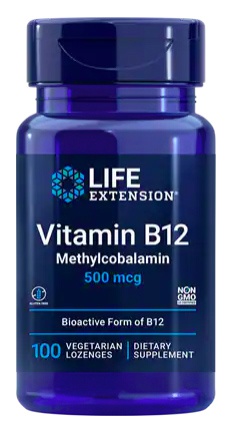 Life Extension Vitamin B12 Methylcobalamin 0,5 mg 100 pastilek