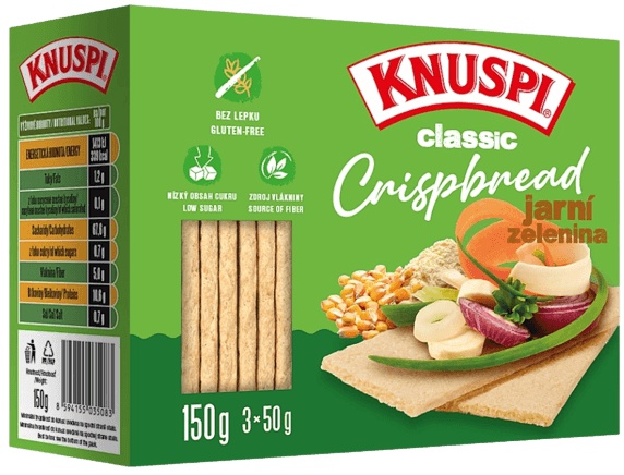 Knuspi Classic Crispbread 150 g - Jarní zelenina