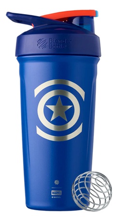 Levně BlenderBottle Blender Bottle Nerezový šejkr Marvel 710 ml - Captain America