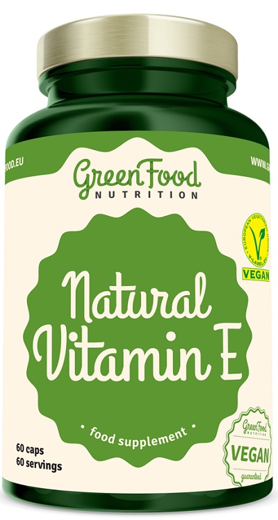 Levně GreenFood Natural Vitamin E 60 kapslí
