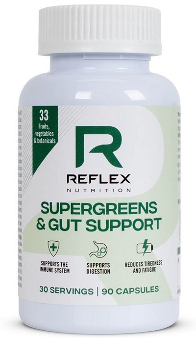 Levně Reflex Nutrition Reflex Supergreens & Gut Support 90 kapslí