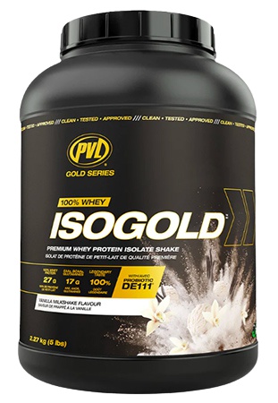 PVL Gold Series 100 % Whey Isogold 2270 g - vanilkový milkshake