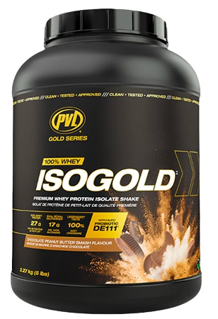 PVL Gold Series 100 % Whey Isogold 2270 g - arašídové máslo/čokoláda