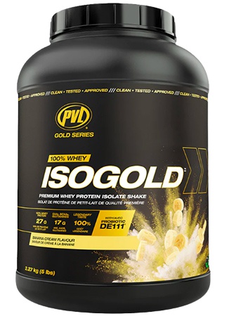 Levně PVL Gold Series 100 % Whey Isogold 2270 g - banán