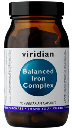 Levně Viridian Nutrition Viridian Balanced Iron Complex (Komplex železa s vitamíny) 90 kapslí