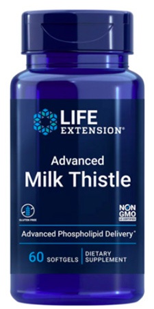 Life Extension Advanced Milk Thistle (ostropestřec) 60 kapslí