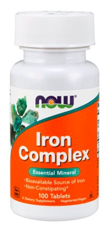 Levně Now Foods Iron Complex (železo) 100 tablet