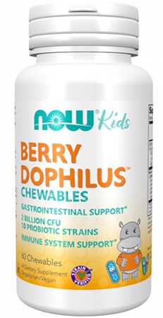 Levně Now Foods BerryDophilus Kids (probiotika pro děti) 60 žvýkacích pastilek