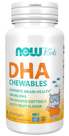 Levně Now Foods DHA Kids Chewable (Omega-3) 100 mg 60 žvýkacích kapslí