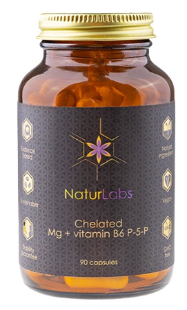 Levně NaturLabs Hořčík Chelátový + Vitamin B6 90 kapslí