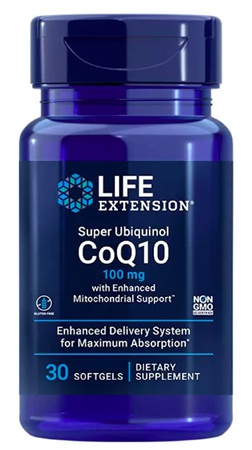 Life Extension Super Ubiquinol CoQ10 with Enhanced Mitochondrial Support 100 mg 30 kapslí