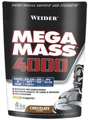 Levně Weider Giant Mega Mass 4000 4 kg - jahoda