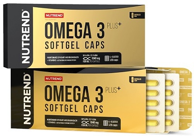 Levně Nutrend Omega 3 Plus Softgel Caps 120 kapslí