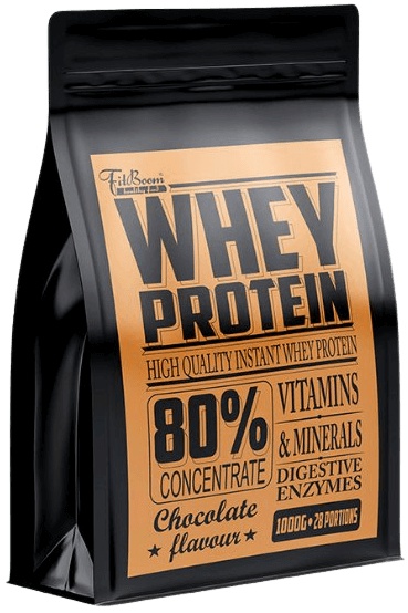 Levně FitBoom Whey Protein 80 % 1000 g - čokoláda