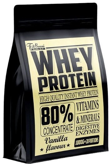 FitBoom Whey Protein 80 % 1000 g - vanilka