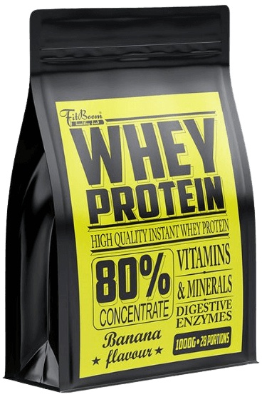 Levně FitBoom Whey Protein 80 % 1000 g - čokoláda/banán