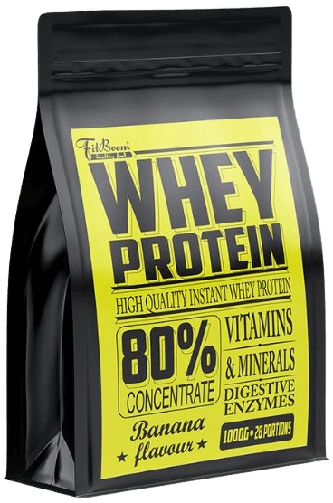 FitBoom Whey Protein 80 % 1000 g - čokoláda/banán