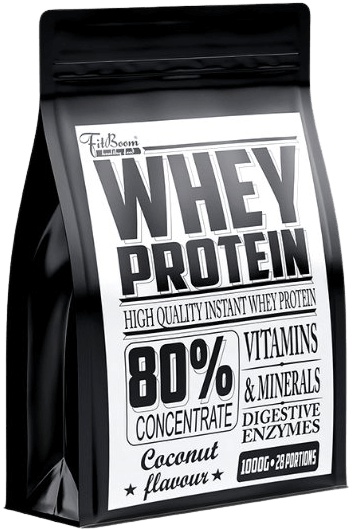 FitBoom Whey Protein 80 % 1000 g - čokoláda/kokos