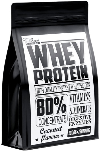 Levně FitBoom Whey Protein 80 % 1000 g - kokos