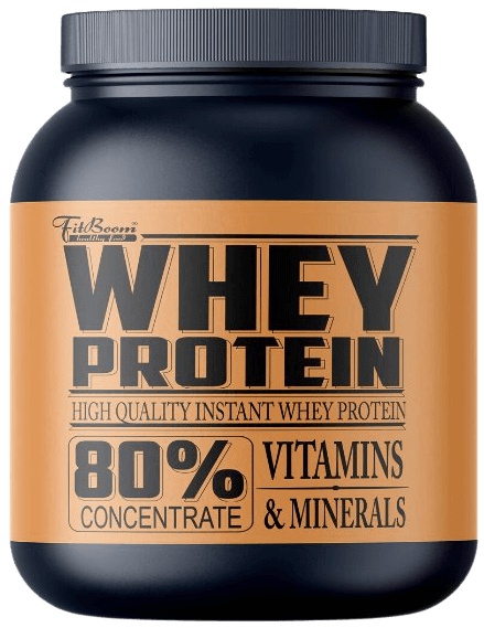 Levně FitBoom Whey Protein 80 % 2250 g - čokoláda
