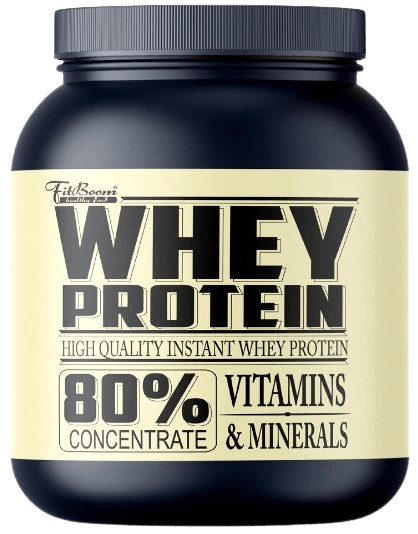 Levně FitBoom Whey Protein 80 % 2250 g - vanilka